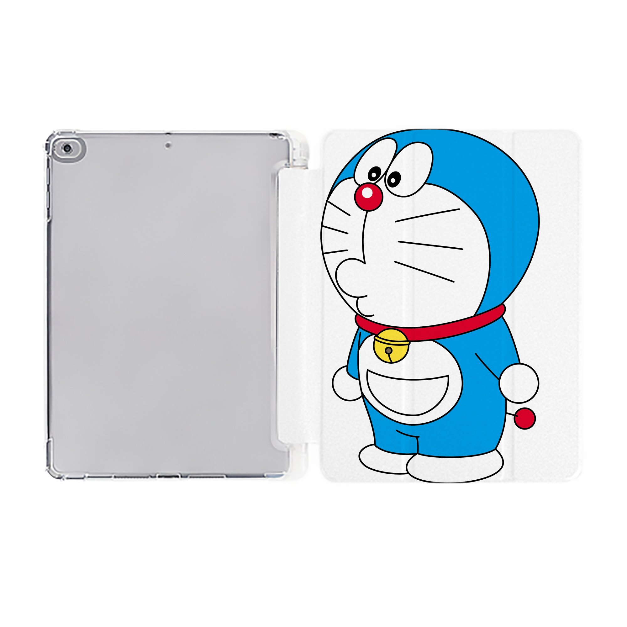 （画像用） ドラえもん Doraemon IPad ケース ペン収納付き 三つ折りスタンド PUレザー×シリコン 対応機種9.5/10.5/10.9インチ